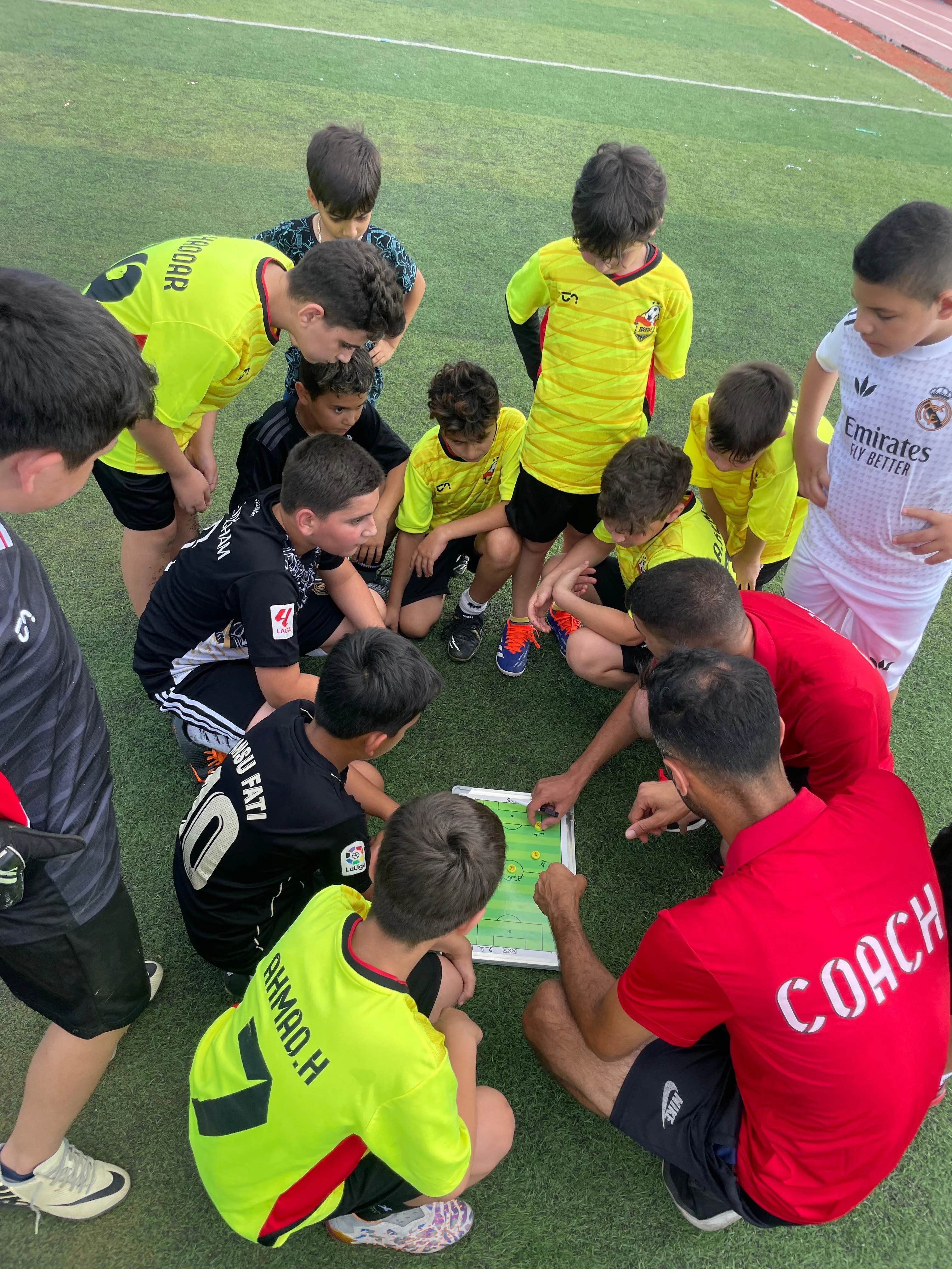 Small sided football games training session at Bright Generation Football Academy in Lebanon