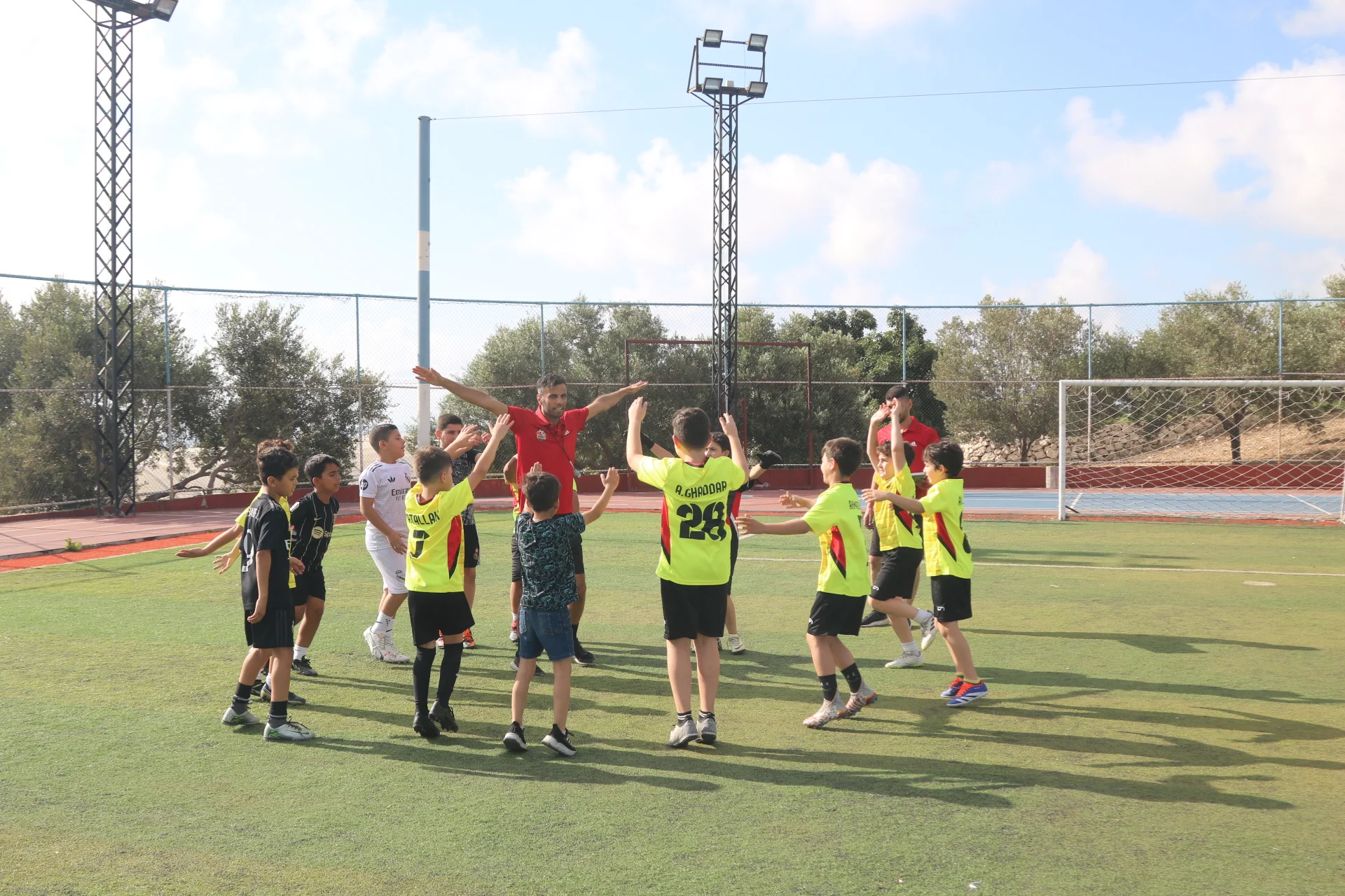 Speed and agility football training at Bright Generation Football Academy in Lebanon